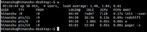 How to use w command