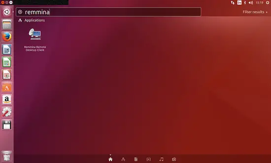 Start Remmina VNC client