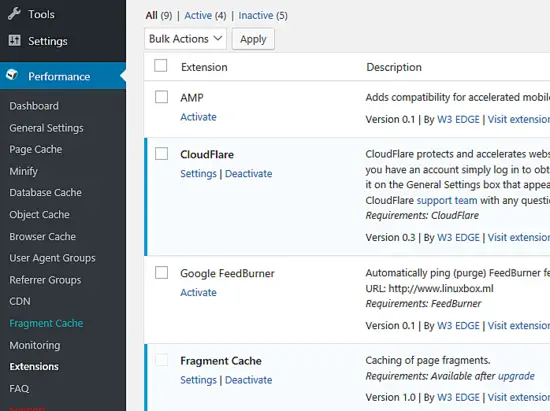 CloudFlare Settings