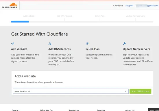 get started with CloudFlare