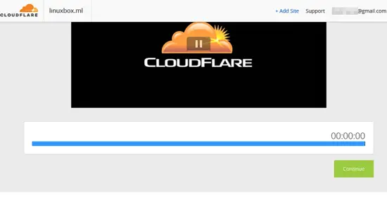 Wait about a minute for CloudFlare to scan your domain DNS records