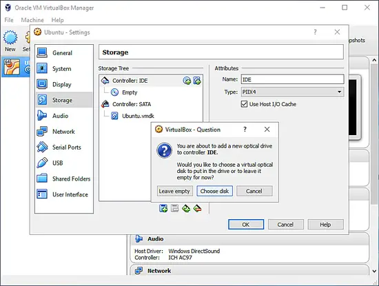 Virtualbox IDE Controller