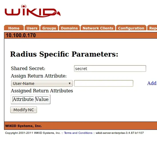 WiKID Radius client