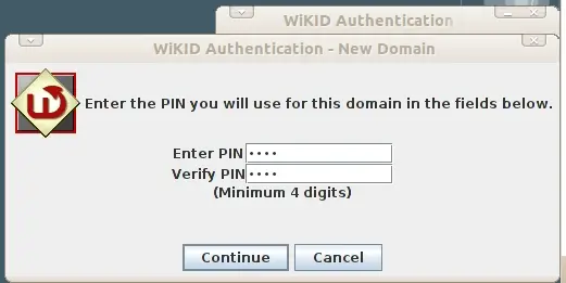 Set PIN for two-factor authentication