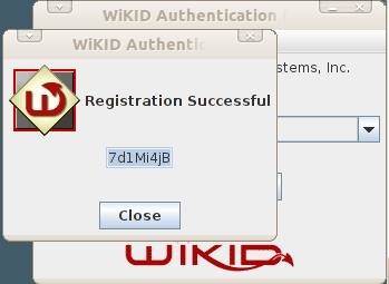 Registration code for two-factor authentication