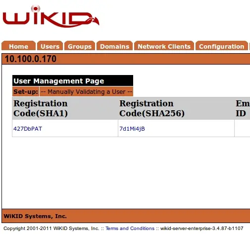 Register the user