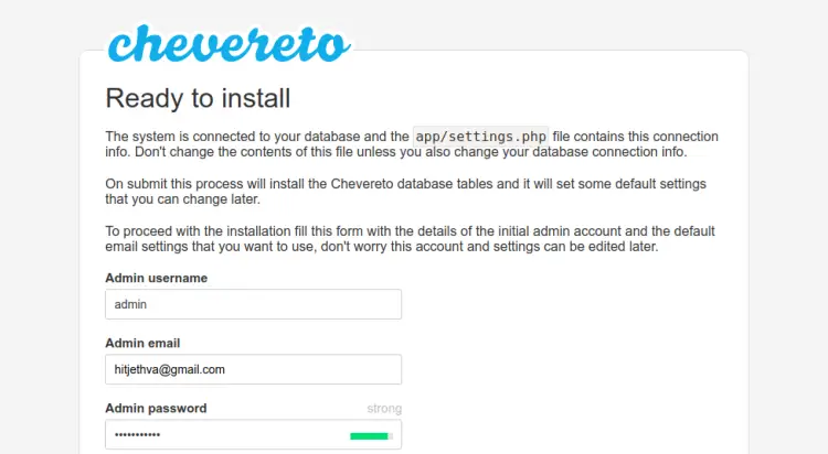 Install Chevereto