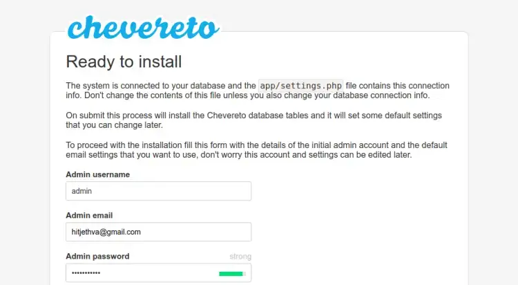 Install Chevereto