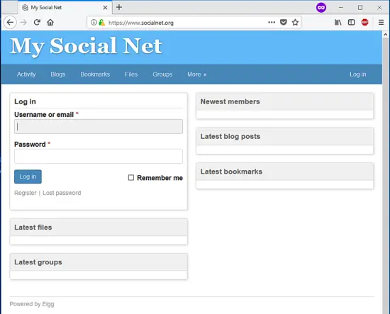 Elgg Social network