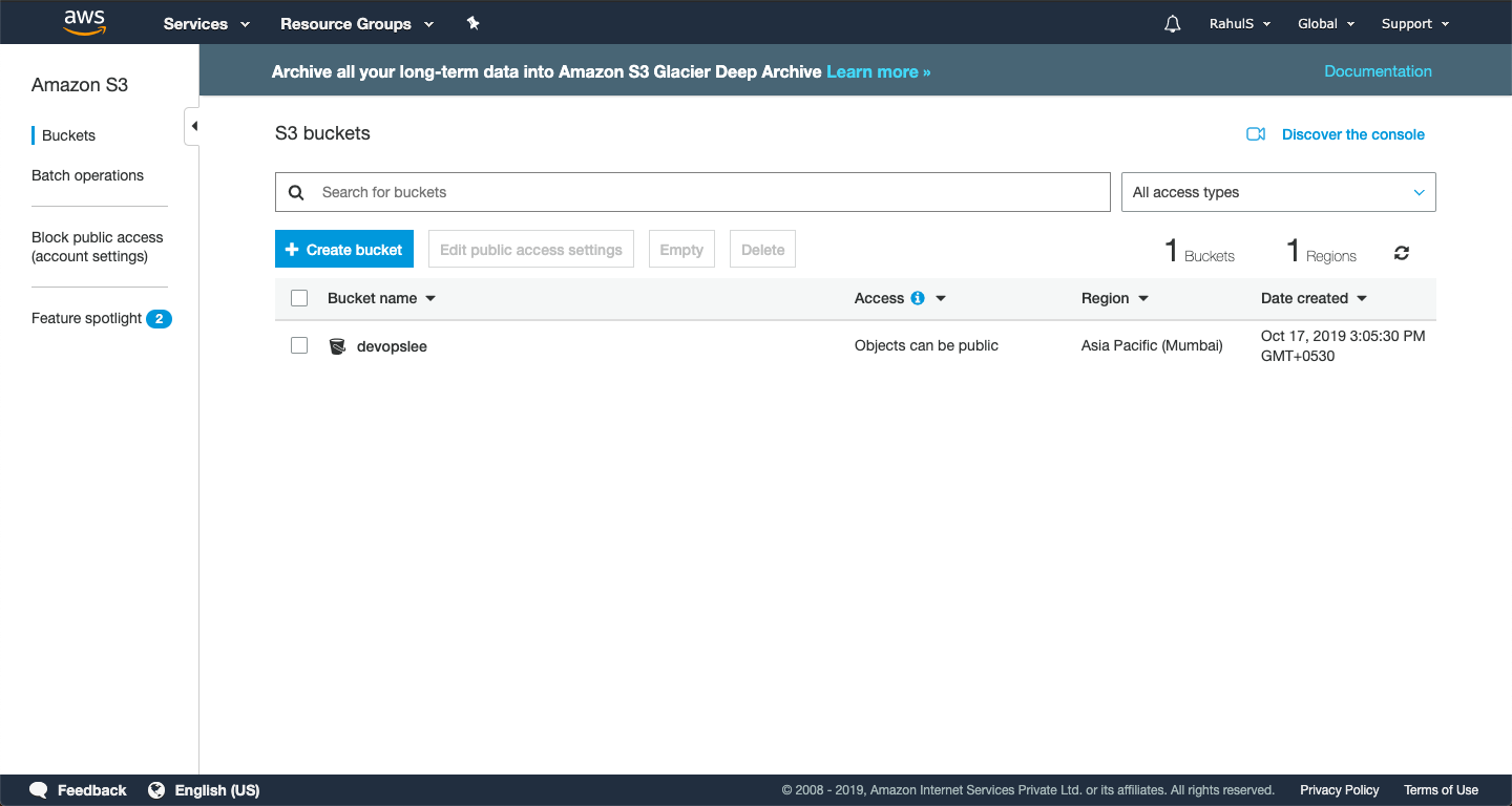 How to create an S3 Bucket (Object Storage) on Amazon AWS Techlear