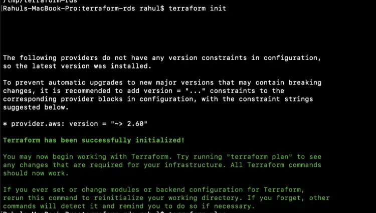 Terraform init