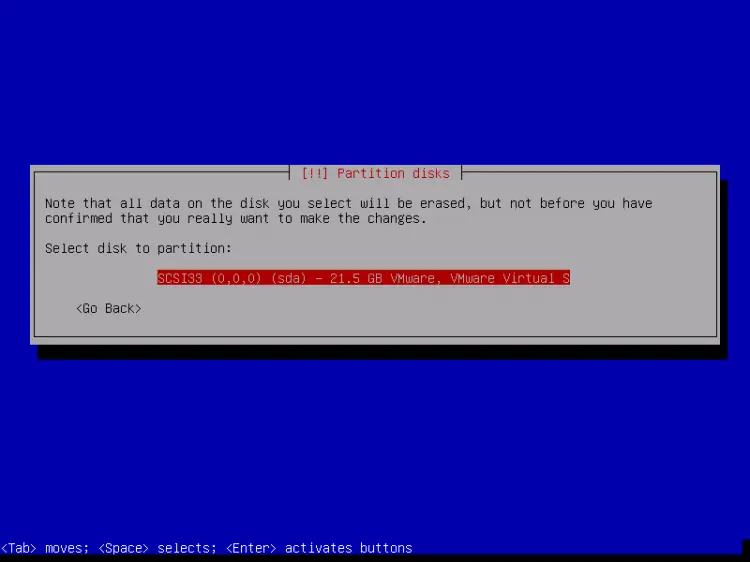 Select Disk partition