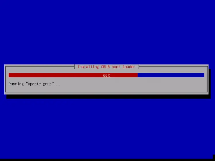 Installing GRUB boot loader