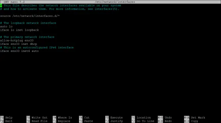 DHCP Network Configuration