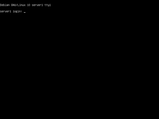 Debian 10 (Buster) server first boot