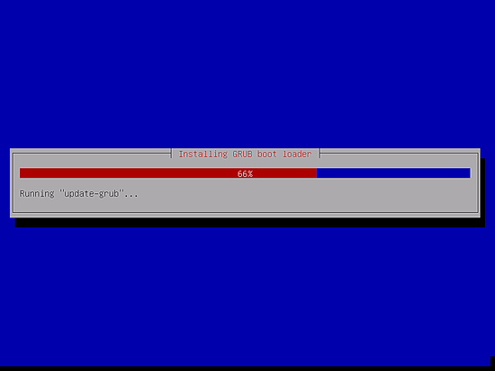 Installing GRUB boot loader