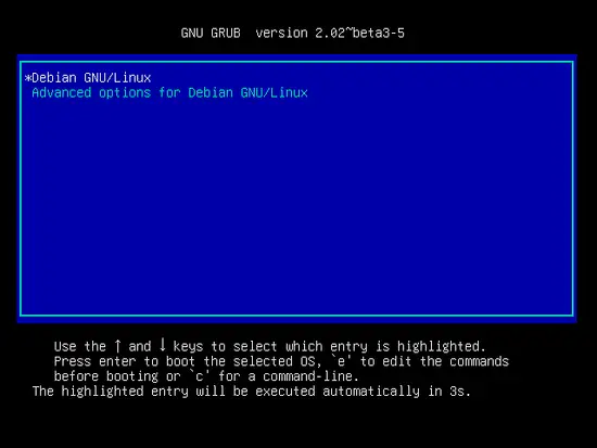 Booting Debian 9