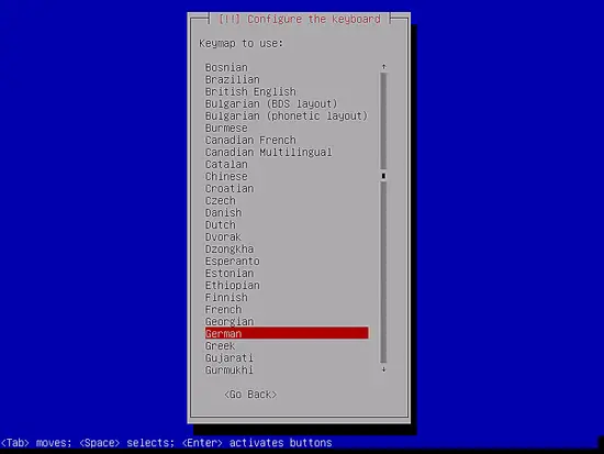 Select Keyboard Layout