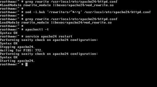 Restart apache