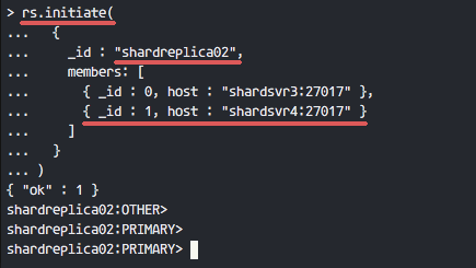 Results from shardsvr3 and shardsvr4 with replica set name 'shardreplica02'.