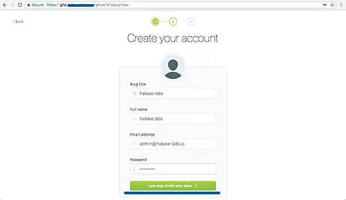 Create admin login