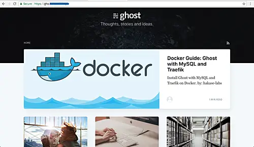 Ghost glog running in Docker container