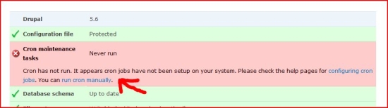 cron fault screenshot