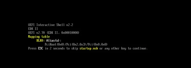 UEFI interactive shell