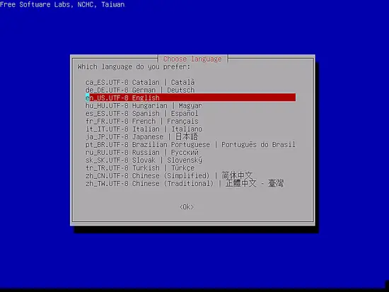 Select the language