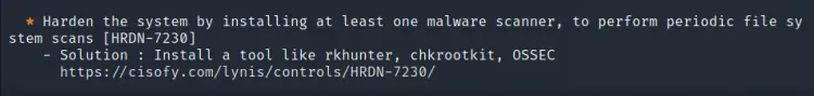Suggestion for installing malware scanner