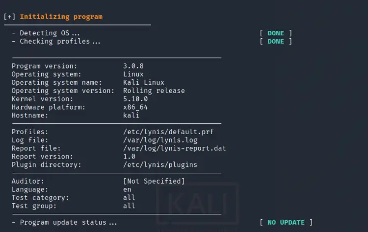 Program Initialization