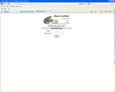 SquireelMail interface