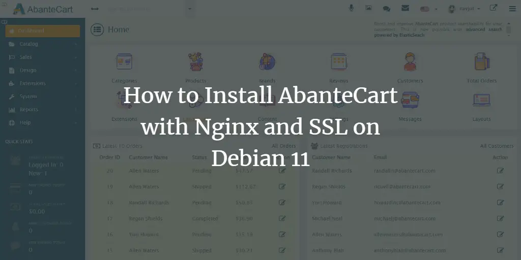 How to Install AbanteCart with Nginx and SSL on Debian 11