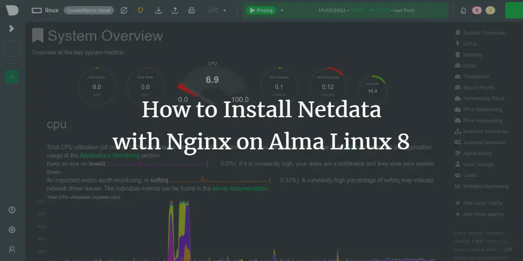 How to Install Netdata with Nginx on Alma Linux 8