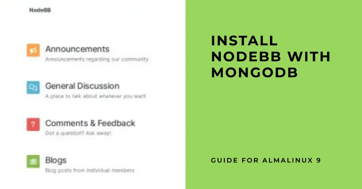 How to Install NodeBB with MongoDB and Nginx Proxy on AlmaLinux 9