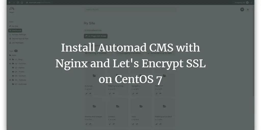 Install Automad CMS with Nginx and Let's Encrypt SSL on CentOS 7