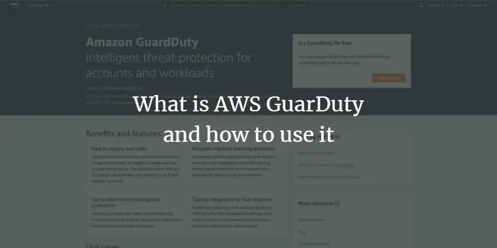 What is AWS GuarDuty and how to use it