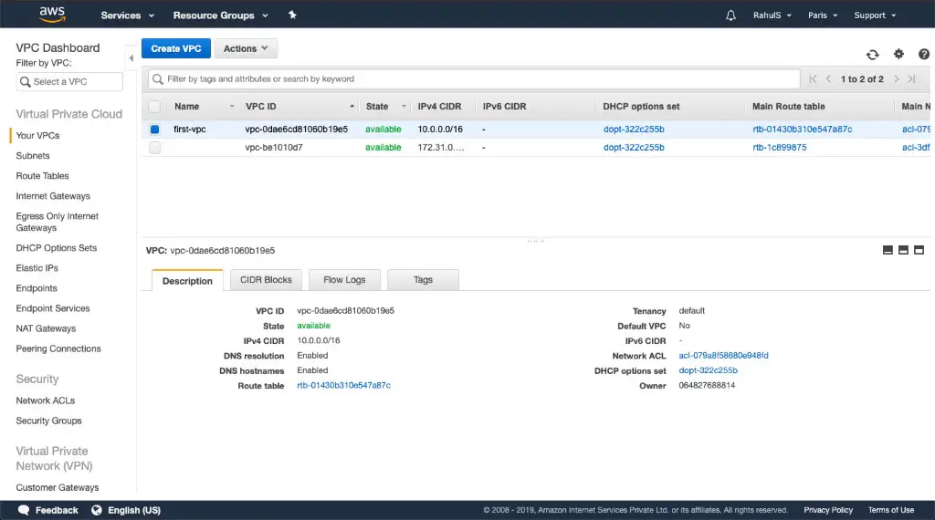 How to create a Virtual Private Cloud (VPC) in AWS