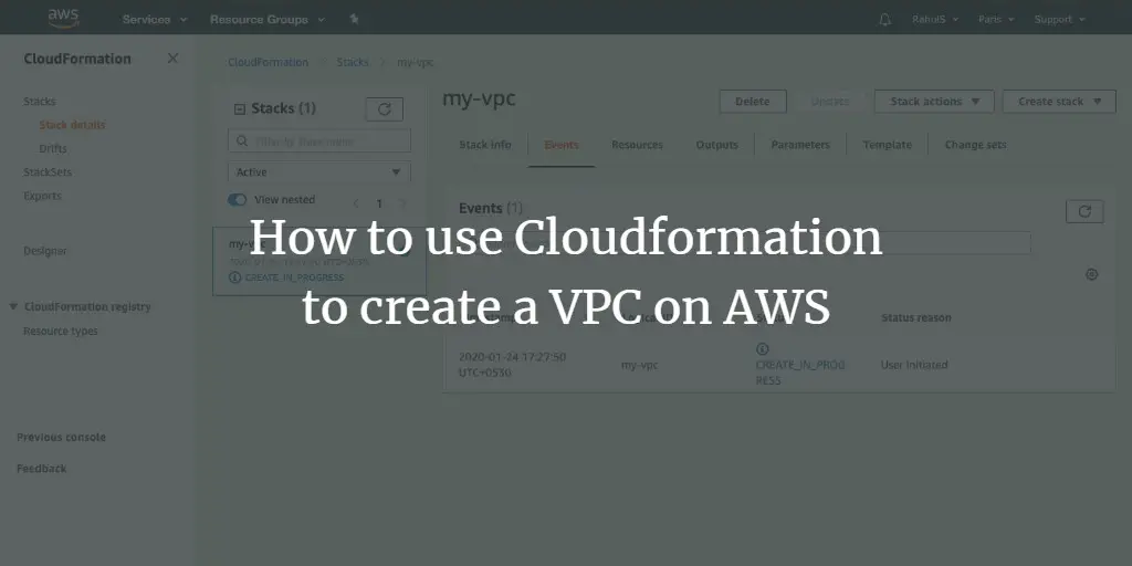 How to use Cloudformation to create a VPC on AWS