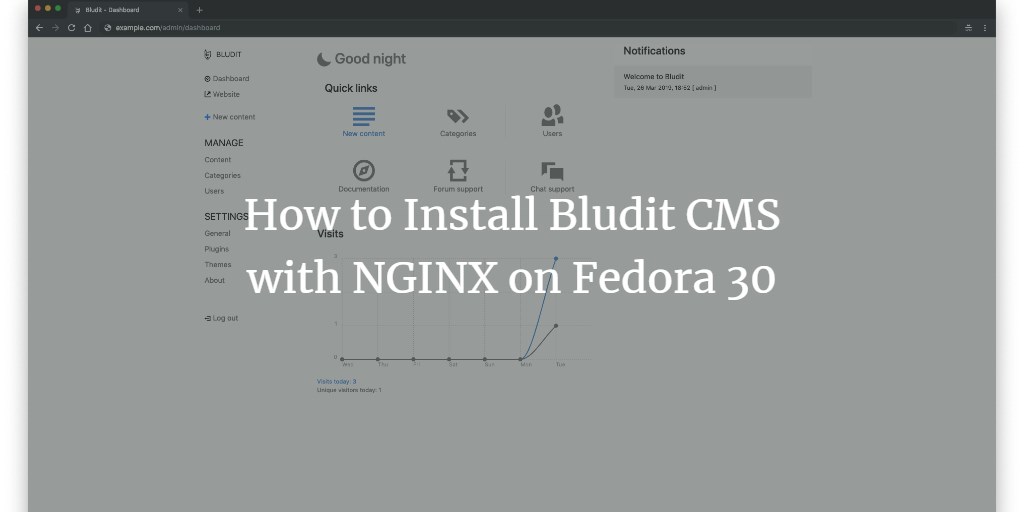 How to Install Bludit CMS with NGINX on Fedora 30
