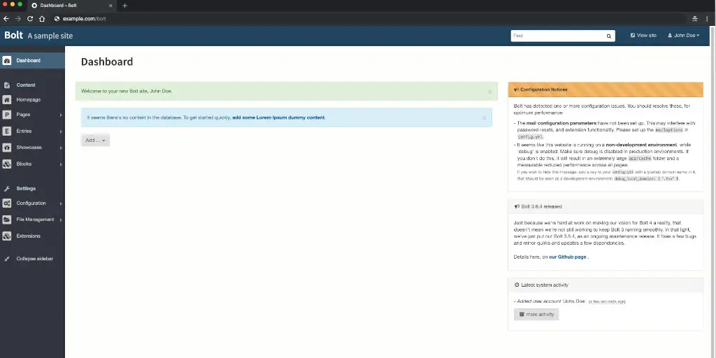 How to Install Bolt CMS with Nginx and Let's Encrypt on FreeBSD 12