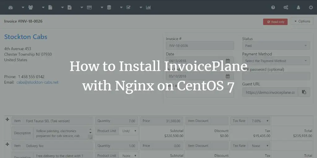 How to Install InvoicePlane with Nginx on CentOS 7