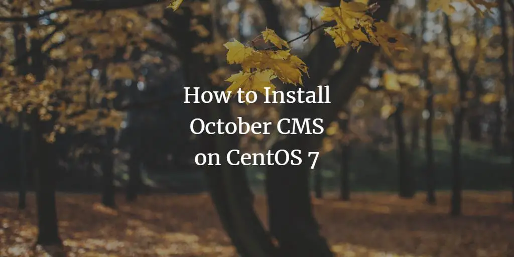 How to Install October CMS platform on CentOS 7
