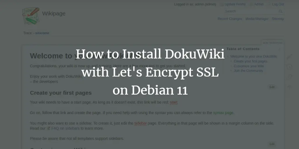 How to Install DokuWiki with Let's Encrypt SSL on Debian 11