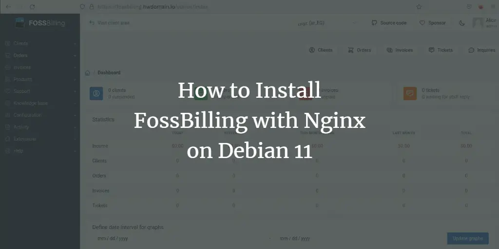 How to Install FossBilling with Nginx on Debian 11