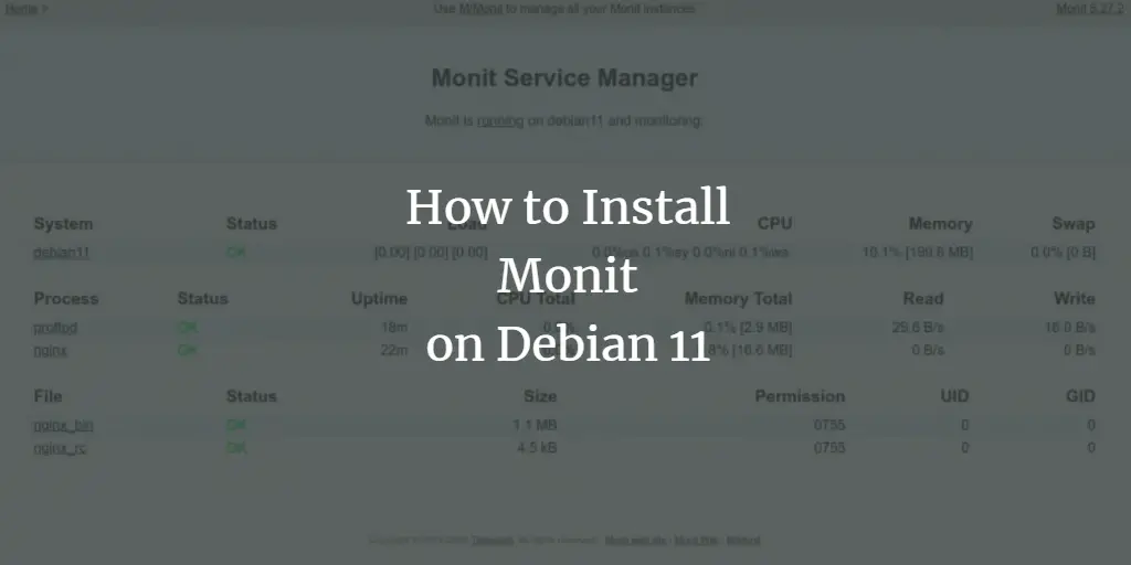 How to Install and Configure Monit on Debian 11
