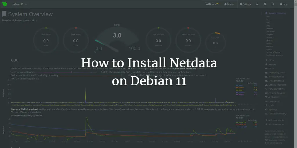 How to Install Netdata on Debian 11