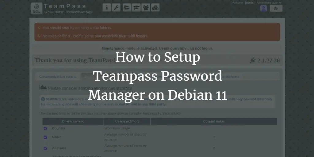 How to Setup Teampass Password Manager on Debian 11