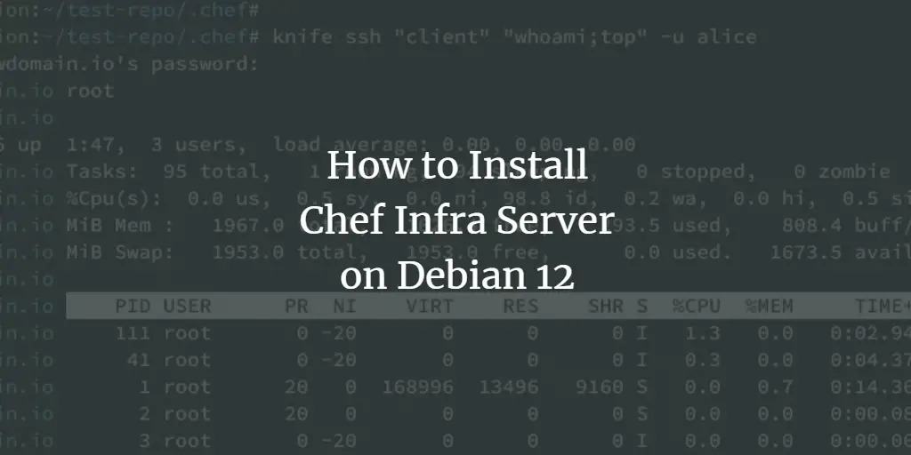 How to Install Chef Infra Server on Debian 12