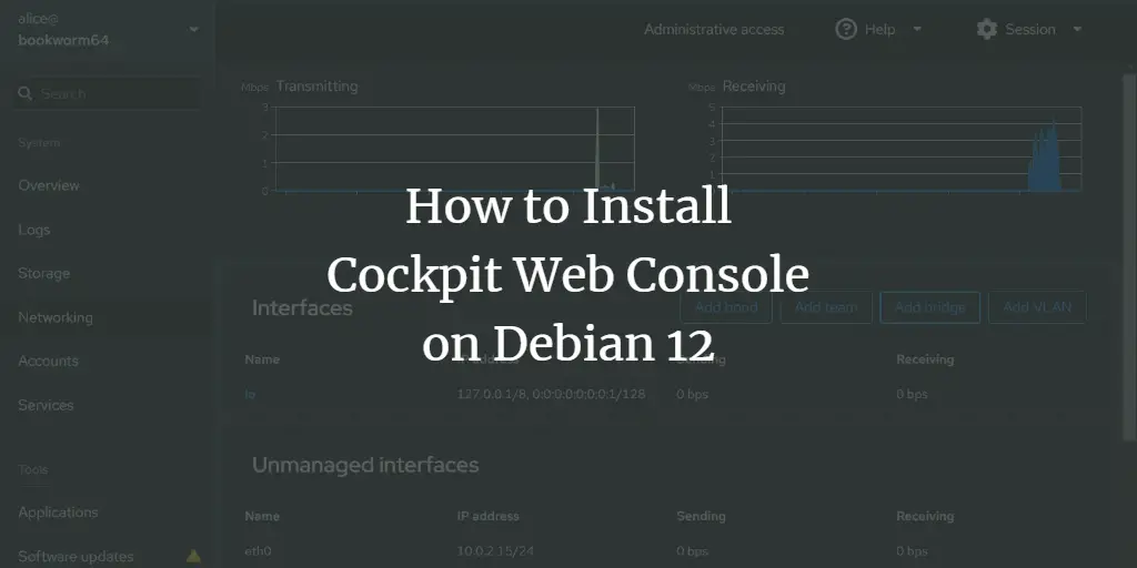 How to Install Cockpit Web Console on Debian 12